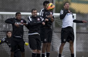 Durante o treino desta tarde no CT Joaquim Grava, no Parque Ecolgico do Tiete. O prximo jogo da equipe ser amanh, quarta-feira, 28/08, contra a Luverdense/MT, no estdio do Pacaembu, oitavas de final, jogo da volta da Copa do Brasil 2013