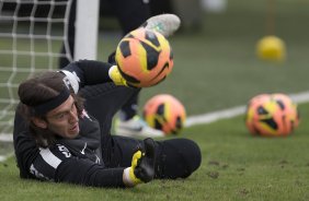 Durante o treino desta tarde no CT Joaquim Grava, no Parque Ecolgico do Tiete. O prximo jogo da equipe ser amanh, quarta-feira, 28/08, contra a Luverdense/MT, no estdio do Pacaembu, oitavas de final, jogo da volta da Copa do Brasil 2013