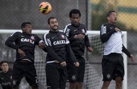 Durante o treino desta tarde no CT Joaquim Grava, no Parque Ecolgico do Tiete. O prximo jogo da equipe ser amanh, quarta-feira, 28/08, contra a Luverdense/MT, no estdio do Pacaembu, oitavas de final, jogo da volta da Copa do Brasil 2013