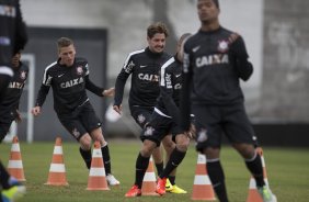 Durante o treino desta tarde no CT Joaquim Grava, no Parque Ecolgico do Tiete. O prximo jogo da equipe ser amanh, quarta-feira, 28/08, contra a Luverdense/MT, no estdio do Pacaembu, oitavas de final, jogo da volta da Copa do Brasil 2013