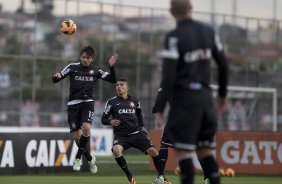 Durante o treino desta tarde no CT Joaquim Grava, no Parque Ecolgico do Tiete. O prximo jogo da equipe ser amanh, quarta-feira, 28/08, contra a Luverdense/MT, no estdio do Pacaembu, oitavas de final, jogo da volta da Copa do Brasil 2013