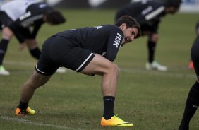 Durante o treino desta tarde no CT Joaquim Grava, no Parque Ecolgico do Tiete. O prximo jogo da equipe ser amanh, quarta-feira, 28/08, contra a Luverdense/MT, no estdio do Pacaembu, oitavas de final, jogo da volta da Copa do Brasil 2013