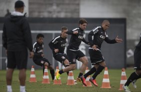 Durante o treino desta tarde no CT Joaquim Grava, no Parque Ecolgico do Tiete. O prximo jogo da equipe ser amanh, quarta-feira, 28/08, contra a Luverdense/MT, no estdio do Pacaembu, oitavas de final, jogo da volta da Copa do Brasil 2013