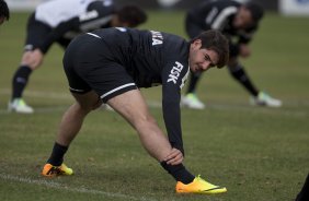 Durante o treino desta tarde no CT Joaquim Grava, no Parque Ecolgico do Tiete. O prximo jogo da equipe ser amanh, quarta-feira, 28/08, contra a Luverdense/MT, no estdio do Pacaembu, oitavas de final, jogo da volta da Copa do Brasil 2013