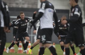 Durante o treino desta tarde no CT Joaquim Grava, no Parque Ecolgico do Tiete. O prximo jogo da equipe ser amanh, quarta-feira, 28/08, contra a Luverdense/MT, no estdio do Pacaembu, oitavas de final, jogo da volta da Copa do Brasil 2013