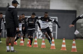 Durante o treino desta tarde no CT Joaquim Grava, no Parque Ecolgico do Tiete. O prximo jogo da equipe ser amanh, quarta-feira, 28/08, contra a Luverdense/MT, no estdio do Pacaembu, oitavas de final, jogo da volta da Copa do Brasil 2013