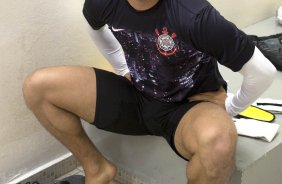 Nos vestiários antes da partida entre Corinthians x Luverdense Esporte Clube/MT, realizada esta noite no estádio do Pacaembu, válida pelas oitavas de final, jogo da volta da Copa do Brasil 2013