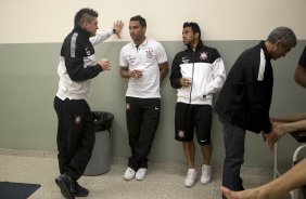 Nos vestirios antes da partida entre Corinthians x Luverdense Esporte Clube/MT, realizada esta noite no estdio do Pacaembu, vlida pelas oitavas de final, jogo da volta da Copa do Brasil 2013