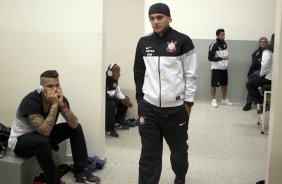 Nos vestiários antes da partida entre Corinthians x Luverdense Esporte Clube/MT, realizada esta noite no estádio do Pacaembu, válida pelas oitavas de final, jogo da volta da Copa do Brasil 2013