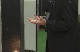 Nos vestiários antes da partida entre Corinthians x Luverdense Esporte Clube/MT, realizada esta noite no estádio do Pacaembu, válida pelas oitavas de final, jogo da volta da Copa do Brasil 2013