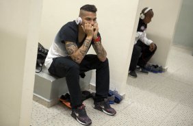 Nos vestiários antes da partida entre Corinthians x Luverdense Esporte Clube/MT, realizada esta noite no estádio do Pacaembu, válida pelas oitavas de final, jogo da volta da Copa do Brasil 2013