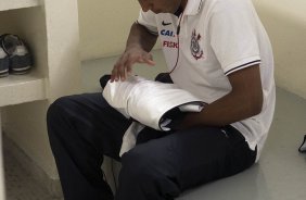Nos vestiários antes da partida entre Corinthians x Luverdense Esporte Clube/MT, realizada esta noite no estádio do Pacaembu, válida pelas oitavas de final, jogo da volta da Copa do Brasil 2013