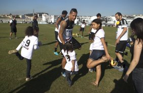 Durante o treino desta tarde no CT Joaquim Grava, no Parque Ecolgico do Tiete. O prximo jogo da equipe ser domingo, dia 01/09, contra o Flamengo, no estdio do Pacaembu, jogo vlido pela 17 rodada do Campeonato Brasileiro de 2013