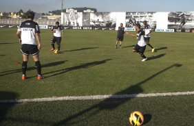 Durante o treino desta tarde no CT Joaquim Grava, no Parque Ecolgico do Tiete. O prximo jogo da equipe ser domingo, dia 01/09, contra o Flamengo, no estdio do Pacaembu, jogo vlido pela 17 rodada do Campeonato Brasileiro de 2013