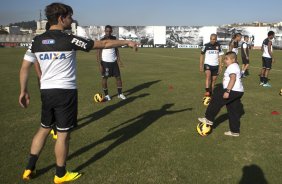 Durante o treino desta tarde no CT Joaquim Grava, no Parque Ecolgico do Tiete. O prximo jogo da equipe ser domingo, dia 01/09, contra o Flamengo, no estdio do Pacaembu, jogo vlido pela 17 rodada do Campeonato Brasileiro de 2013