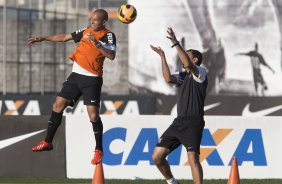 Durante o treino desta tarde no CT Joaquim Grava, no Parque Ecolgico do Tiete. O prximo jogo da equipe ser domingo, dia 01/09, contra o Flamengo, no estdio do Pacaembu, jogo vlido pela 17 rodada do Campeonato Brasileiro de 2013