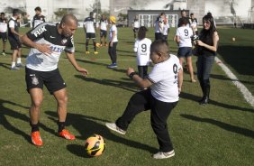 Durante o treino desta tarde no CT Joaquim Grava, no Parque Ecolgico do Tiete. O prximo jogo da equipe ser domingo, dia 01/09, contra o Flamengo, no estdio do Pacaembu, jogo vlido pela 17 rodada do Campeonato Brasileiro de 2013
