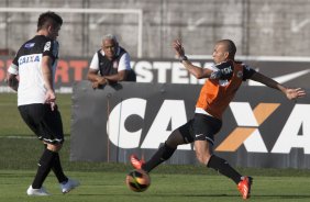 Durante o treino desta tarde no CT Joaquim Grava, no Parque Ecolgico do Tiete. O prximo jogo da equipe ser domingo, dia 01/09, contra o Flamengo, no estdio do Pacaembu, jogo vlido pela 17 rodada do Campeonato Brasileiro de 2013