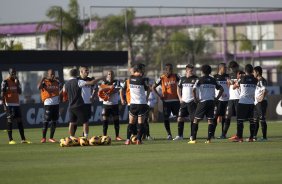 Durante o treino desta tarde no CT Joaquim Grava, no Parque Ecolgico do Tiete. O prximo jogo da equipe ser domingo, dia 01/09, contra o Flamengo, no estdio do Pacaembu, jogo vlido pela 17 rodada do Campeonato Brasileiro de 2013