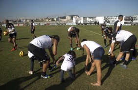 Durante o treino desta tarde no CT Joaquim Grava, no Parque Ecolgico do Tiete. O prximo jogo da equipe ser domingo, dia 01/09, contra o Flamengo, no estdio do Pacaembu, jogo vlido pela 17 rodada do Campeonato Brasileiro de 2013