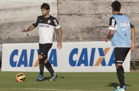 Durante o treino desta tarde no CT Joaquim Grava, no Parque Ecolgico do Tiete. O prximo jogo da equipe ser domingo, dia 01/09, contra o Flamengo, no estdio do Pacaembu, jogo vlido pela 17 rodada do Campeonato Brasileiro de 2013