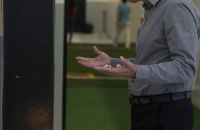 Nos vestiários antes da partida entre Corinthians x Flamengo, realizada esta tarde no estádio do Pacaembu, 17ª rodada do Campeonato Brasileiro de 2013