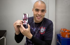 Nos vestiários antes da partida entre Corinthians x Flamengo, realizada esta tarde no estádio do Pacaembu, 17ª rodada do Campeonato Brasileiro de 2013
