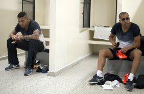 Nos vestiários antes da partida entre Corinthians x Flamengo, realizada esta tarde no estádio do Pacaembu, 17ª rodada do Campeonato Brasileiro de 2013