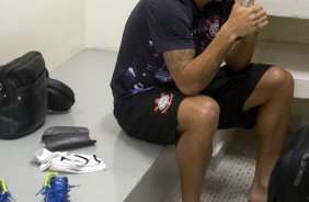 Nos vestiários antes da partida entre Corinthians x Flamengo, realizada esta tarde no estádio do Pacaembu, 17ª rodada do Campeonato Brasileiro de 2013