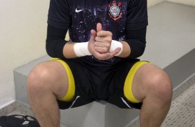 Nos vestiários antes da partida entre Corinthians x Flamengo, realizada esta tarde no estádio do Pacaembu, 17ª rodada do Campeonato Brasileiro de 2013
