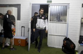 Nos vestiários antes da partida entre Internacional/RS x Corinthians, realizada esta noite no estádio do Vale, em Novo Hamburgo/RS, válida pela 18ª rodada do Campeonato Brasileiro de 2013