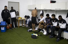 Nos vestirios antes da partida entre Internacional/RS x Corinthians, realizada esta noite no estdio do Vale, em Novo Hamburgo/RS, vlida pela 18 rodada do Campeonato Brasileiro de 2013