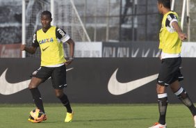 Durante o treino desta tarde no CT Joaquim Grava, no Parque Ecolgico do Tiete. O prximo jogo da equipe ser domingo, dia 08/09, contra o Nautico/PE, no estdio do Pacaembu, vlido pela 19 rodada do Campeonato Brasileiro de 2013