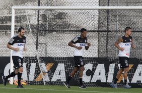 Durante o treino desta tarde no CT Joaquim Grava, no Parque Ecolgico do Tiete. O prximo jogo da equipe ser domingo, dia 08/09, contra o Nautico/PE, no estdio do Pacaembu, vlido pela 19 rodada do Campeonato Brasileiro de 2013