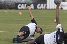 Durante o treino desta tarde no CT Joaquim Grava, no Parque Ecolgico do Tiete. O prximo jogo da equipe ser domingo, dia 08/09, contra o Nautico/PE, no estdio do Pacaembu, vlido pela 19 rodada do Campeonato Brasileiro de 2013