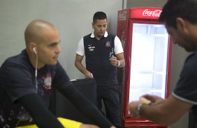 Nos vestirios antes da partida entre Corinthians x Nautico/PE, realizada esta tarde no estdio do Pacaembu, vlida pela 19 rodada do Campeonato Brasileiro de 2013