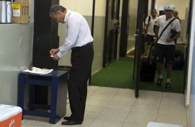 Nos vestirios antes da partida entre Corinthians x Nautico/PE, realizada esta tarde no estdio do Pacaembu, vlida pela 19 rodada do Campeonato Brasileiro de 2013