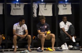 Nos vestiários antes da partida entre Botafogo x Corinthians, realizada esta noite no estádio do Maracanã, válida pela 20ª rodada do Campeonato Brasileiro de 2013