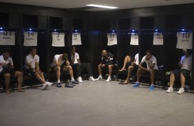 Nos vestiários antes da partida entre Botafogo x Corinthians, realizada esta noite no estádio do Maracanã, válida pela 20ª rodada do Campeonato Brasileiro de 2013