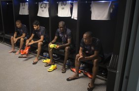 Nos vestiários antes da partida entre Botafogo x Corinthians, realizada esta noite no estádio do Maracanã, válida pela 20ª rodada do Campeonato Brasileiro de 2013
