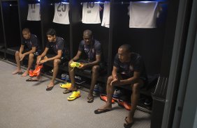 Nos vestirios antes da partida entre Botafogo x Corinthians, realizada esta noite no estdio do Maracan, vlida pela 20 rodada do Campeonato Brasileiro de 2013