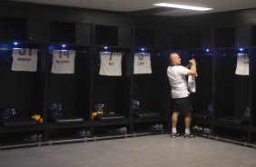 Nos vestirios antes da partida entre Botafogo x Corinthians, realizada esta noite no estdio do Maracan, vlida pela 20 rodada do Campeonato Brasileiro de 2013