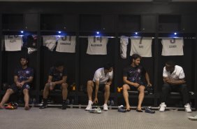 Nos vestiários antes da partida entre Botafogo x Corinthians, realizada esta noite no estádio do Maracanã, válida pela 20ª rodada do Campeonato Brasileiro de 2013