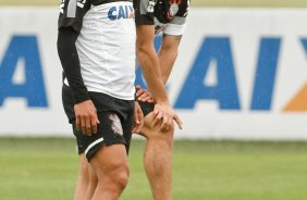 Emeson e Alexandre Pato Treino do Corinthians realizado no CT Joaquim Grava