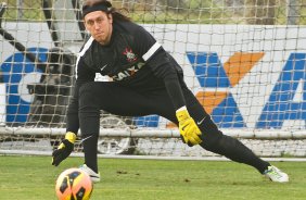 O goleiro Cassio durante Treino do Corinthians realizado no CT Joaquim Grava