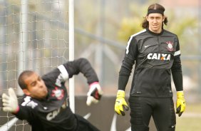 O goleiro cassio durante Treino do Corinthians realizado no CT Joaquim Grava