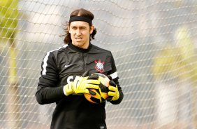 O goleiro cassio durante Treino do Corinthians realizado no CT Joaquim Grava