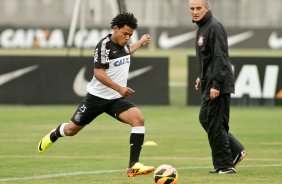 Romarinho durante Treino do Corinthians realizado no CT Joaquim Grava