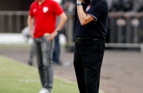 O tcnico Tite do Corinthians durante pertida vlida pelo Brasileiro 2013