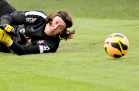 O goleiro Cassio do Corinthians durante treino. realizado no CT Joaquim Grava. (Rodrigo Coca)FotoArena 04/10/2013